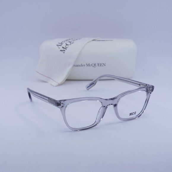 McQ by Alexander McQueen MQ0379O 002 Square Eyeglasses 50mm – Transparent Grey - Picture 1 of 9